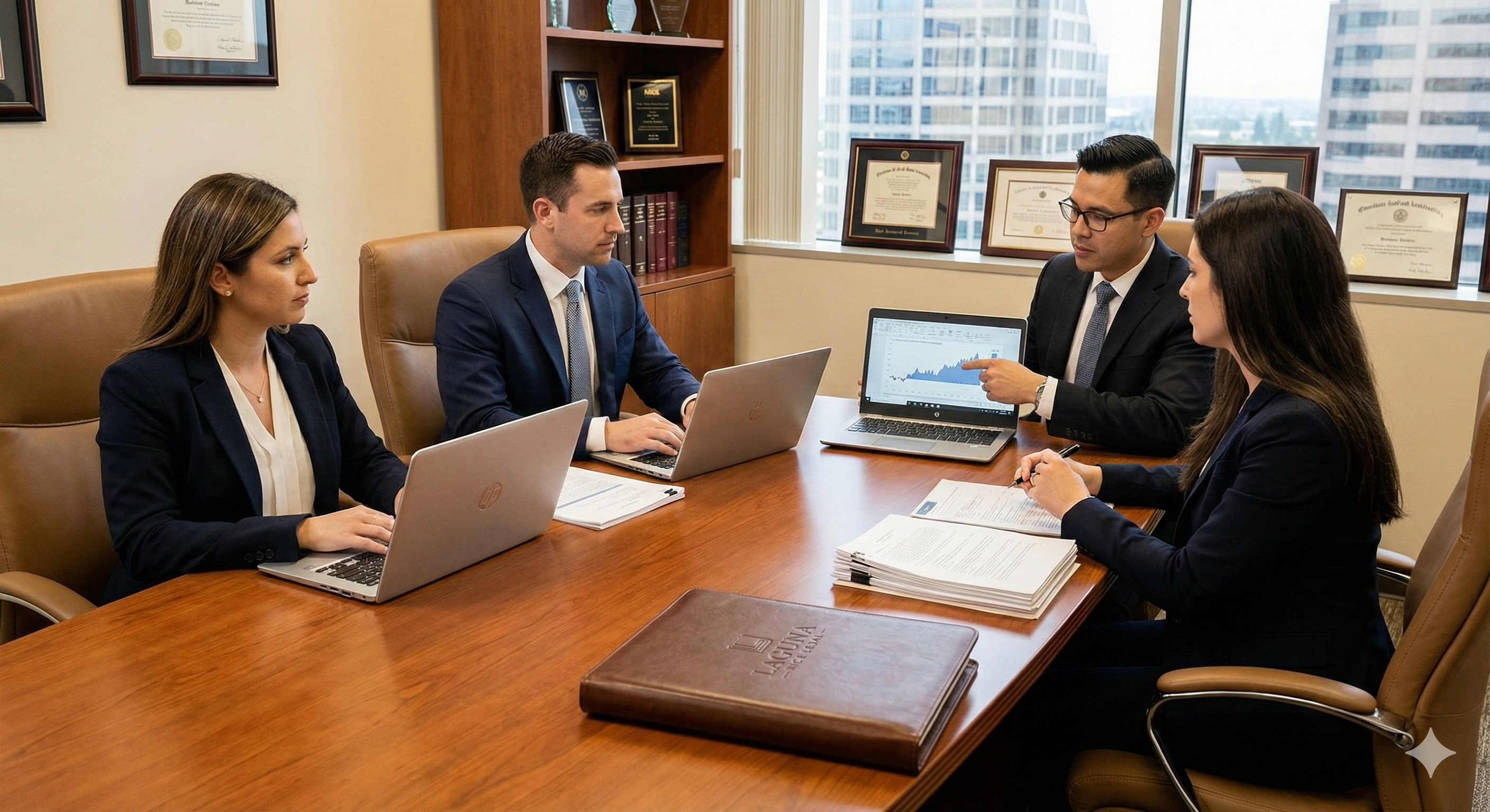 Reunión de profesionales en oficina